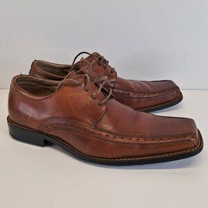 Stacy Adams Dayton Square Toe Lace Up Brown Shoes Size 10